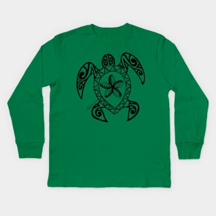 Hawaiian Honu Kids Long Sleeve T-Shirt